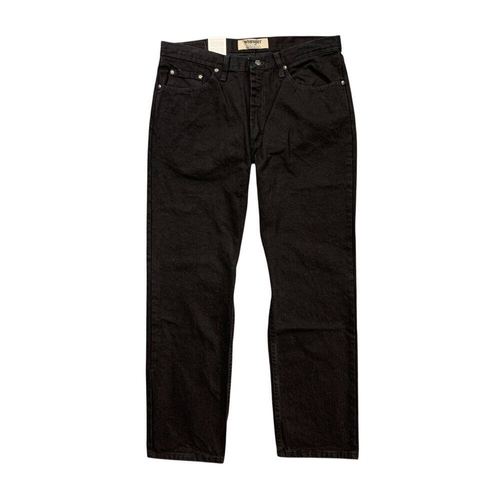 Wrangler Jeans Mens 36 Black Authentics Classic Straight 5 Pocket Regular Fit
